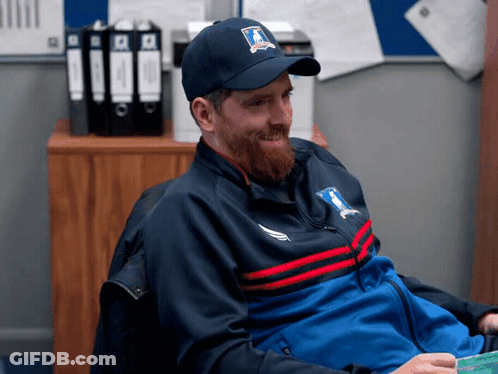 Man With Beard In Boston Red Sox Cap GIF