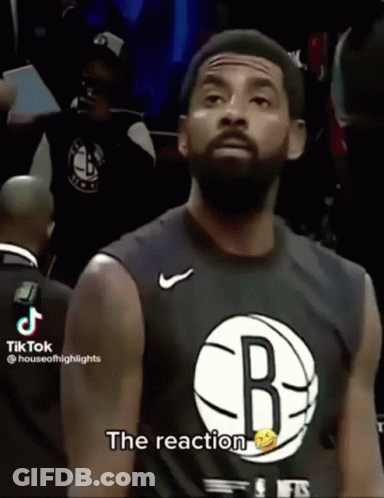 Man With Beard In Brooklyn Nets Jersey GIF