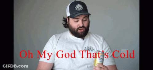 Man With Beard In Busch Beer Shirt GIF