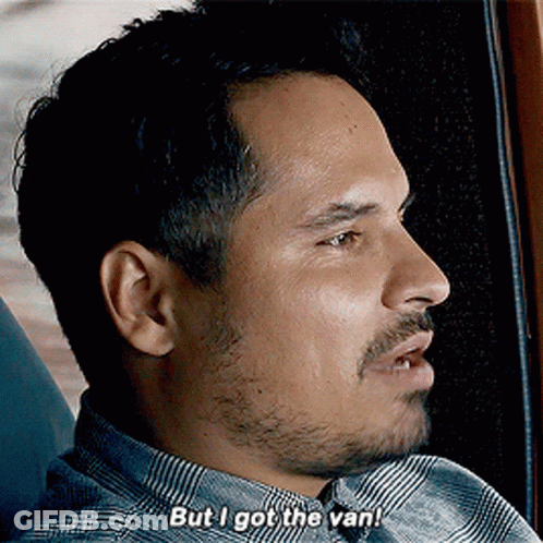 Man With Beard In Car Saying But I Got The Van GIF