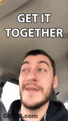 Man With Beard In Car Saying Get It Together GIF