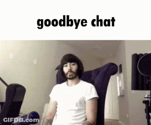 Man With Beard In Chair Goodbye Chat GIF