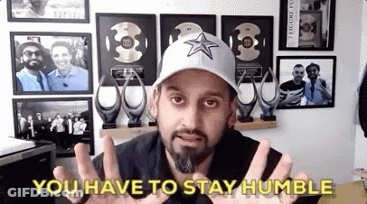 Man With Beard In Cowboy Hat Says You Have To Stay Humble GIF