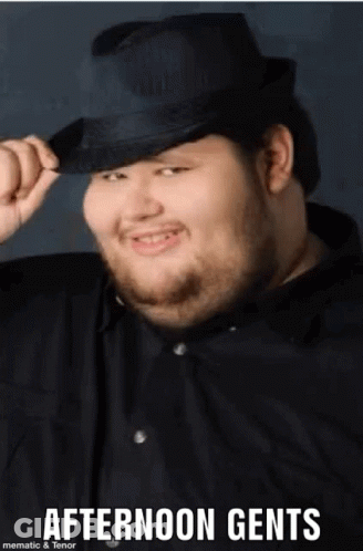 Man With Beard In Fedora Smiling GIF