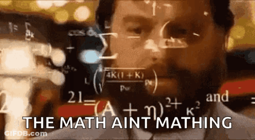 Man With Beard In Front Of Blackboard With Equations GIF