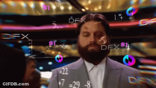 Man With Beard In Front Of DFX Screen GIF