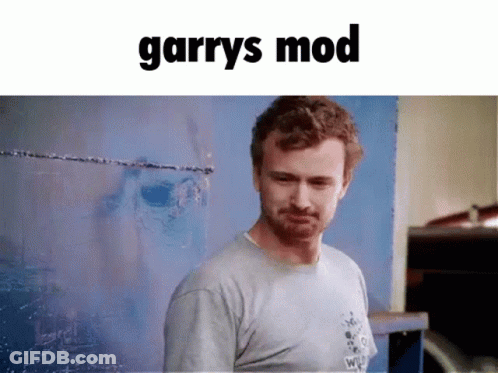 Man With Beard In Front Of Garrys Mod Wall GIF