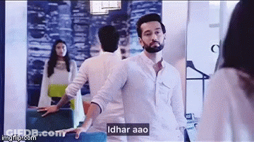 Man With Beard In Front Of Mirror GIF