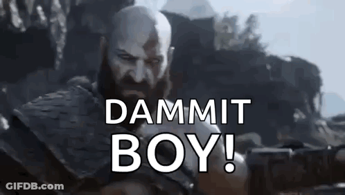 Man With Beard In Front Of Mountain Saying Dammit Boy GIF