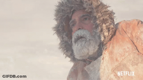 Man With Beard In Fur Coat With Netflix GIF