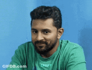 Man With Beard In Green Shirt GIF