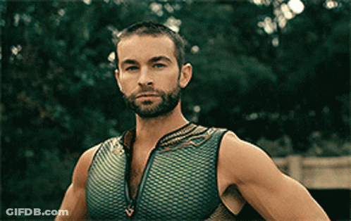 Man With Beard In Green Zipper Tank Top GIF