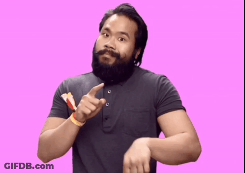 Man With Beard In Grey Shirt GIF