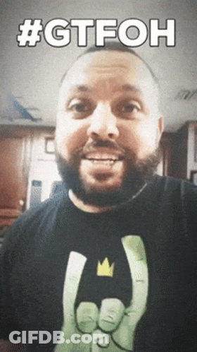 Man With Beard In #Gtfoh T-Shirt GIF