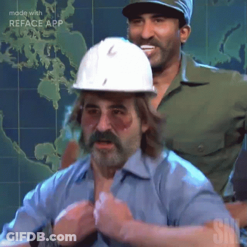 Man With Beard In Hard Hat Reface App GIF