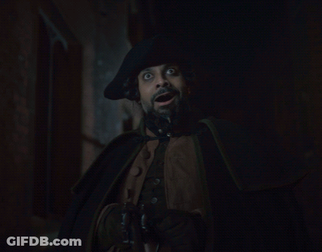 Man With Beard In Hat And Cape GIF