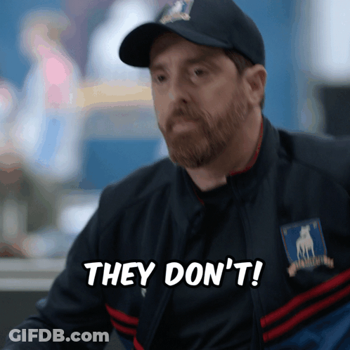 Man With Beard In Hat And Jacket Saying They Don't GIF