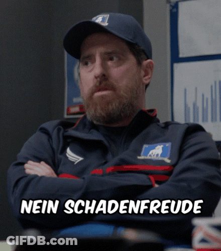 Man With Beard In Hat And Jacket Says Nein Schadenfreude GIF