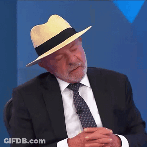 Man With Beard In Hat And Suit GIF