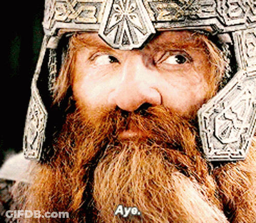 Man With Beard In Helmet Saying Aye GIF