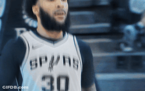 Man With Beard In Jersey Number 30 GIF