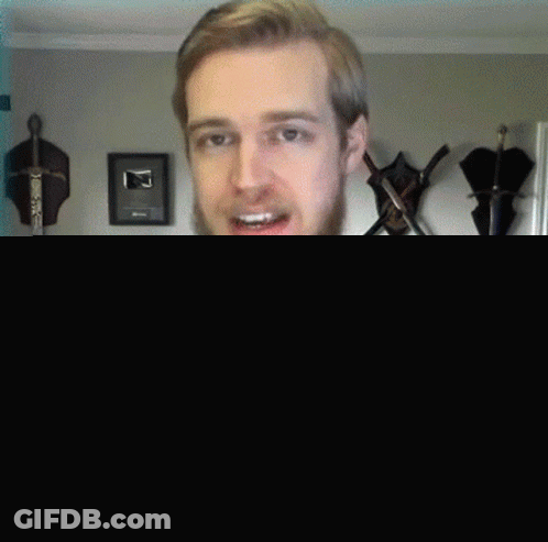 Man With Beard In Klaus Entertainment Shirt GIF