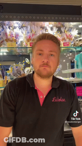 Man With Beard In La Dolce Polo Shirt GIF