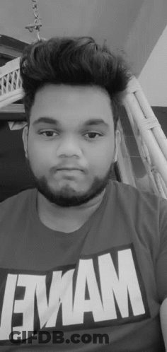 Man With Beard In Marvel T-Shirt GIF