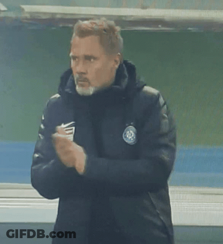 Man With Beard In Nike Jacket Clapping GIF
