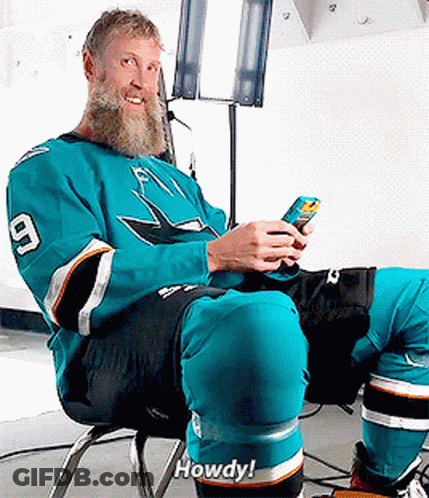 Man With Beard In Number 9 Jersey GIF