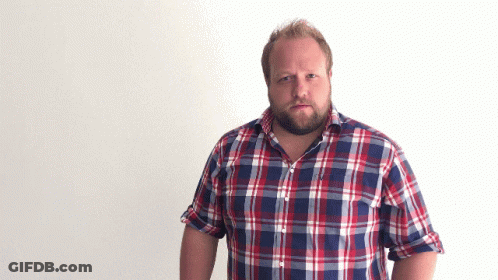 Man With Beard In Plaid Shirt GIF