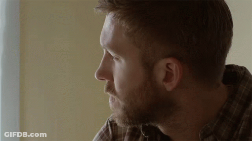 Man With Beard In Plaid Shirt GIF