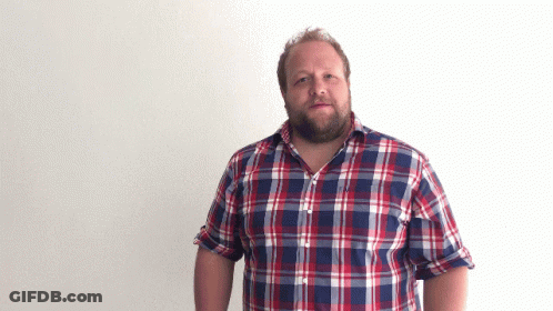 Man With Beard In Plaid Shirt GIF