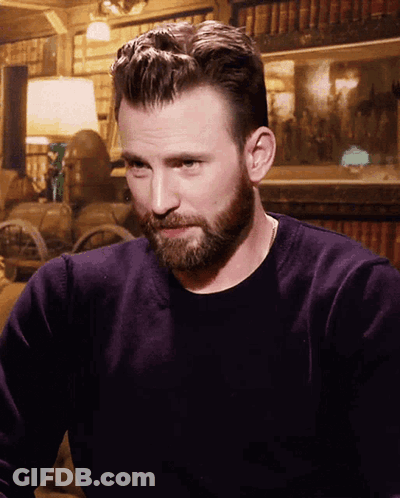 Man With Beard In Purple Shirt GIF