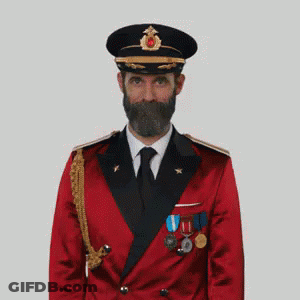 Man With Beard In Red Jacket And Black Hat GIF