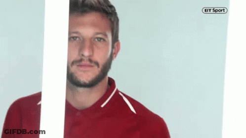 Man With Beard In Red Shirt BT Sport Logo GIF
