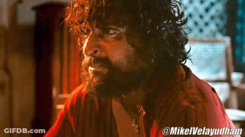 Man With Beard In Red Shirt @Mikelvelayudham GIF
