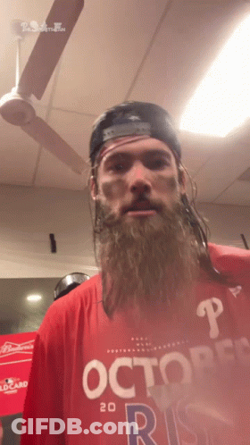 Man With Beard In Red Shirt Saying Octopus GIF