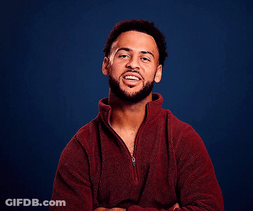 Man With Beard In Red Sweater Smiling GIF