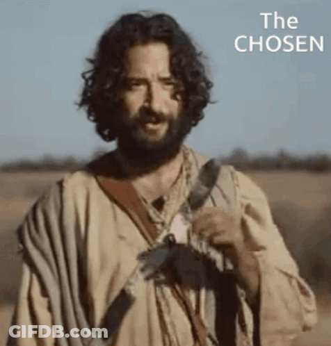 Man With Beard In Robe Holding Feather With The Chosen GIF