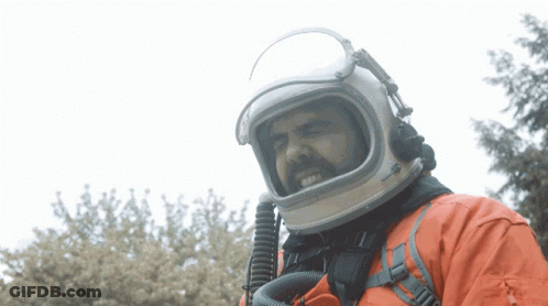 Man With Beard In Space Suit GIF