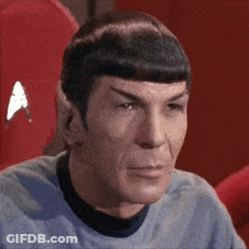 Man With Beard In Star Trek Uniform GIF