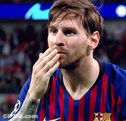 Man With Beard In Striped FCB Shirt GIF