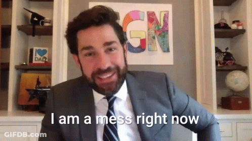 Man With Beard In Suit And Tie Says I Am A Mess Right Now GIF
