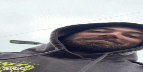 Man With Beard In The North Face Hoodie GIF