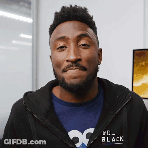 Man With Beard In WD Black Hoodie GIF