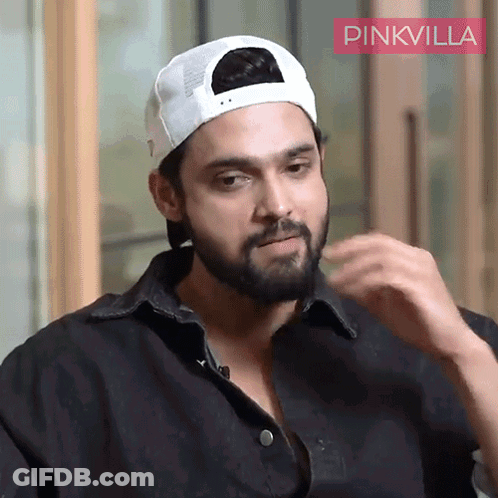 Man With Beard In White Baseball Cap Saying Pinkvilla GIF