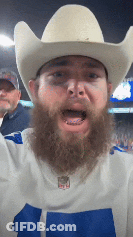 Man With Beard In White Cowboy Hat GIF