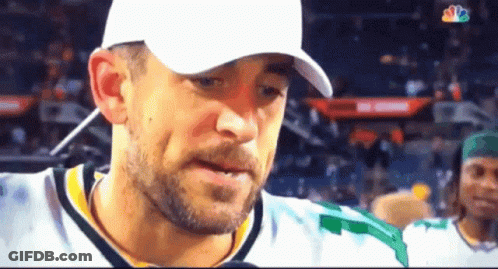 Man With Beard In White Hat And Green Shirt GIF