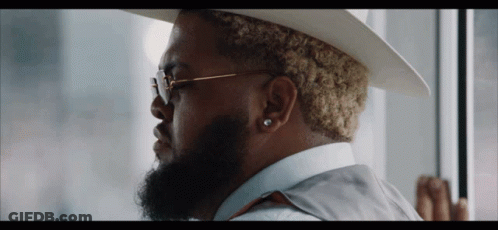 Man With Beard In White Hat And Sunglasses GIF